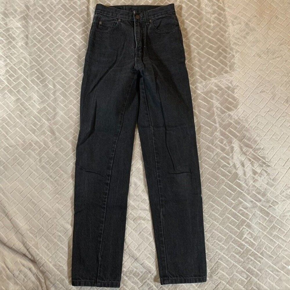 Jorache Womens 4 Denim Jeans Black Mom Tapered Leg Vintage 90s 100% Cotton